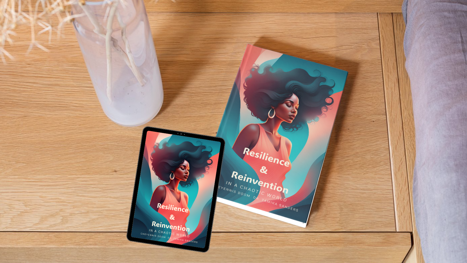 Resilience and Reinvention print and digital book mockups